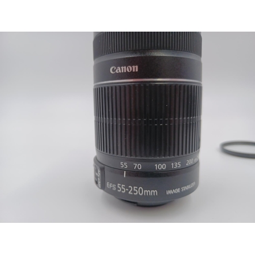 1254 - A cased Canon EF-S 1:4-5.6 IS II Image Stabilizer zoom lens