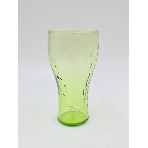 489 - A collection of vintage green glassware to include seven piece uranium glass drinking set comprising... 