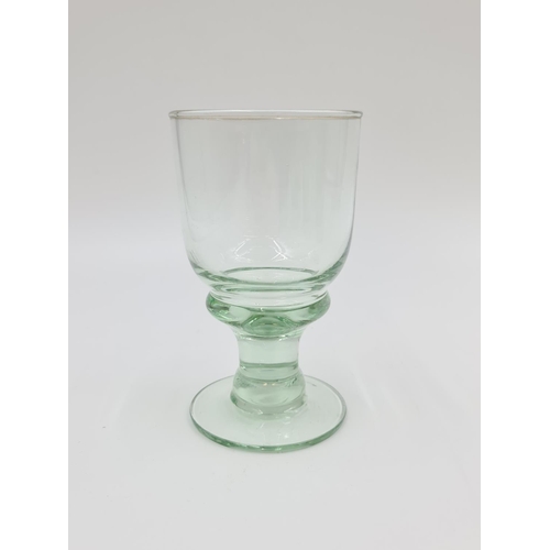 489 - A collection of vintage green glassware to include seven piece uranium glass drinking set comprising... 