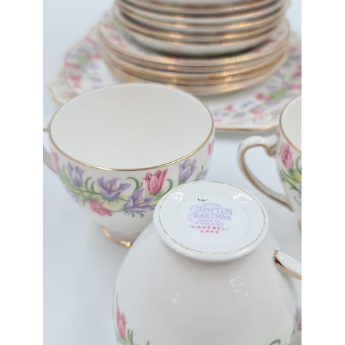 496 - A Royal Grafton Harebell twenty one piece tea set