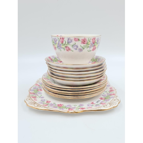 496 - A Royal Grafton Harebell twenty one piece tea set