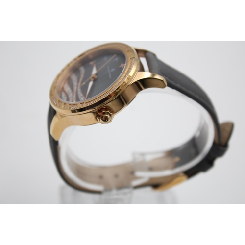 257 - A ladies Constantin Weisz mechanical gold tone hand wind wristwatch with mother of pearl dial and gr... 