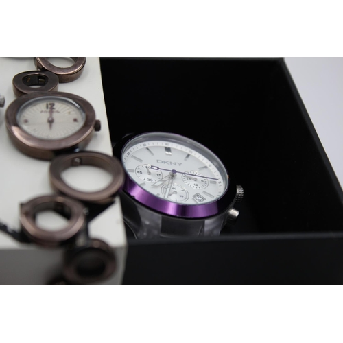 259 - Nine ladies fashion/designer quartz wristwatches to include Michael Kors, Fossil etc.