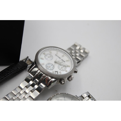 259 - Nine ladies fashion/designer quartz wristwatches to include Michael Kors, Fossil etc.