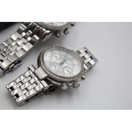 259 - Nine ladies fashion/designer quartz wristwatches to include Michael Kors, Fossil etc.