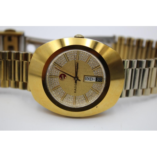 266 - A vintage gents Rado Diastar gold tone automatic wristwatch - Ref 648.0413.3