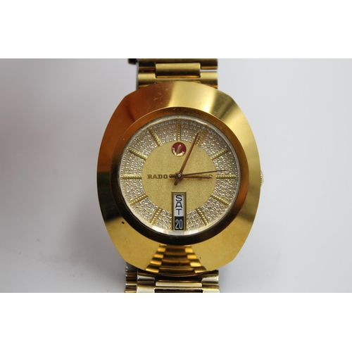 266 - A vintage gents Rado Diastar gold tone automatic wristwatch - Ref 648.0413.3