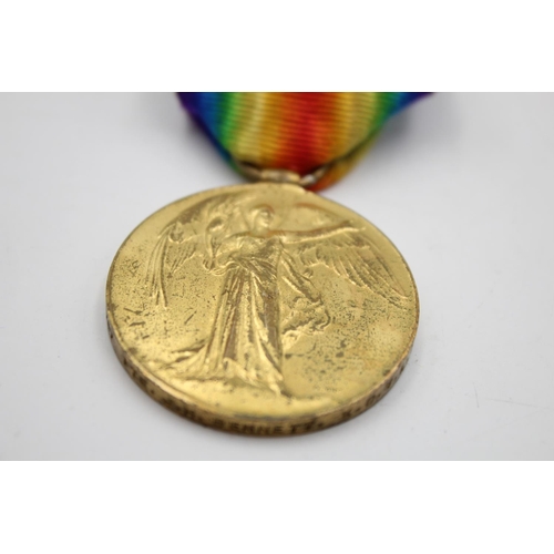 278 - A WWI medal pair with original ribbons presented to 51767 PTE. J.H Bennett K.O.Y.L.I.