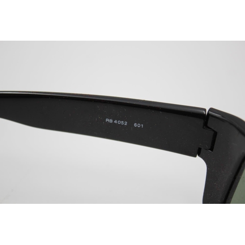 329 - A pair of Ray-Ban black framed sport's style visor sunglasses and case