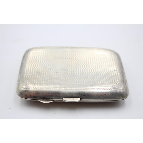 368 - A vintage hallmarked Birmingham silver cigarette case, dated 1938 - approx. gross weight 46 grams an... 