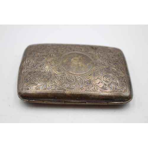 378 - An antique J. Gloster Ltd. hallmarked Birmingham silver cigarette case, dated 1922 - approx. gross w... 