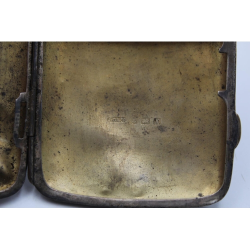 378 - An antique J. Gloster Ltd. hallmarked Birmingham silver cigarette case, dated 1922 - approx. gross w... 