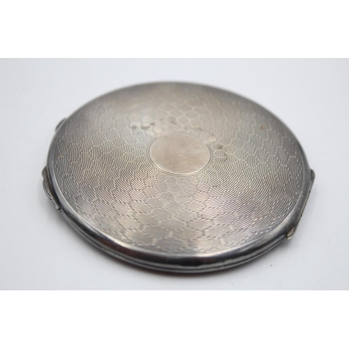 392 - A vintage Mappin & Webb hallmarked Birmingham silver lady's vanity compact, dated 1937 - approx. gro... 