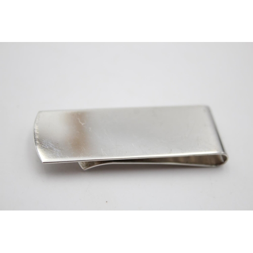 397 - A vintage Dunhill hallmarked .925 sterling silver gent's plain money clip - approx. gross weight 15 ... 