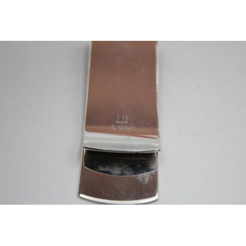 397 - A vintage Dunhill hallmarked .925 sterling silver gent's plain money clip - approx. gross weight 15 ... 