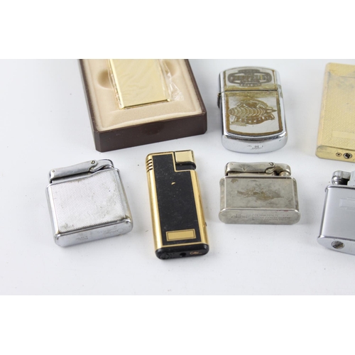 406 - Ten assorted vintage Ronson and Colibri cigarette lighters