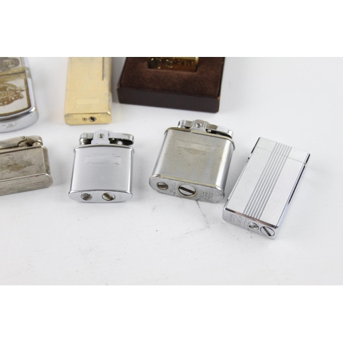 406 - Ten assorted vintage Ronson and Colibri cigarette lighters