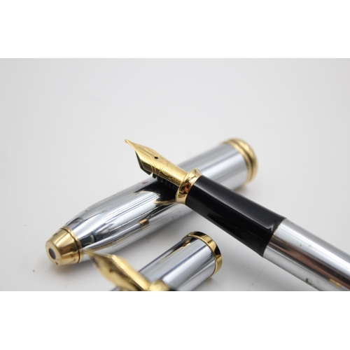 416 - Two Cross fountain pens with gold plated nibs