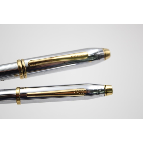 416 - Two Cross fountain pens with gold plated nibs