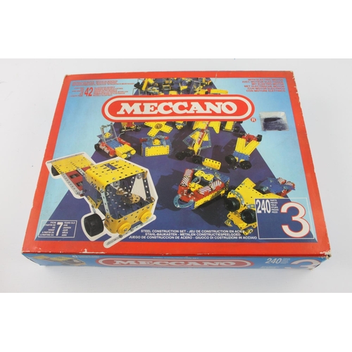 607 - Three boxed Meccano construction sets