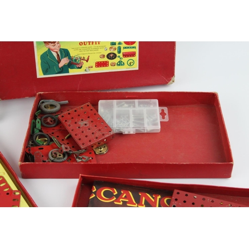 610 - Three boxed Meccano construction kits to include Set 3 and accessory outfits