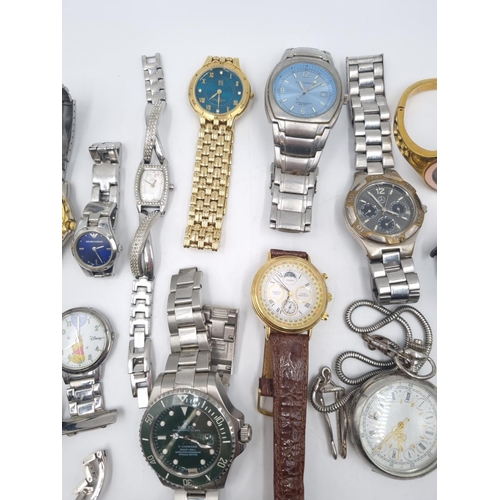 245 - A collection of assorted men's and ladies watches