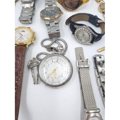 245 - A collection of assorted men's and ladies watches