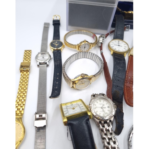 250 - A collection of assorted men's and ladies watches to include Timex waterproof automatic, Sekonda, Ci... 