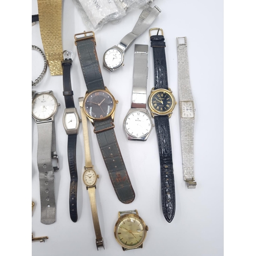 250 - A collection of assorted men's and ladies watches to include Timex waterproof automatic, Sekonda, Ci... 