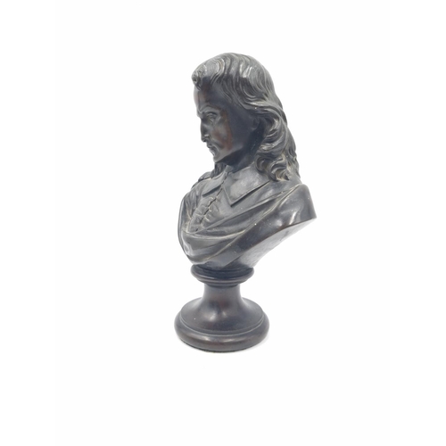 295 - A bronze desk top classical bust - approx. 19cm high