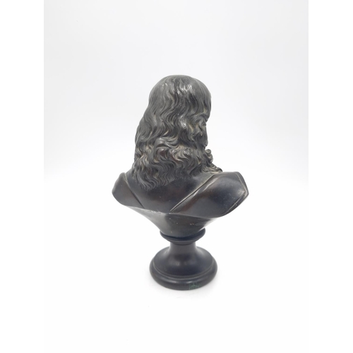 295 - A bronze desk top classical bust - approx. 19cm high