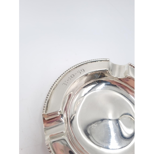 338 - A hallmarked sterling silver ashtray by Walker & Hall, dated 1958 - approx. gross weight 51.7 grams ... 