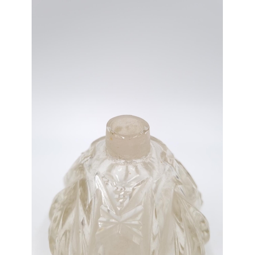 351 - An Edwardian cut glass scent bottle with hallmarked Chester silver collar, dated 1909 - approx. 10.5... 