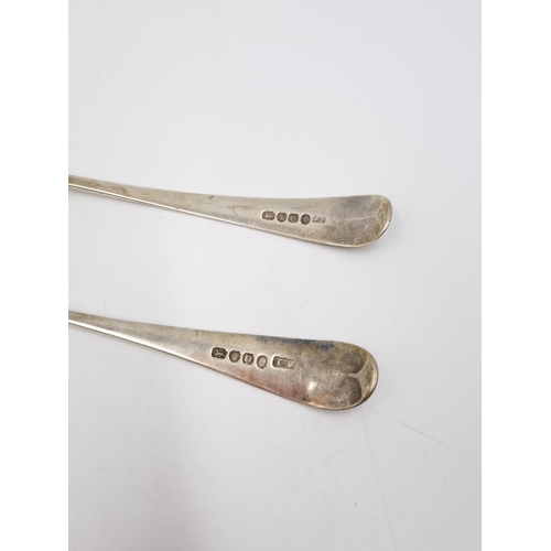 403 - Two George III hallmarked London silver table spoons, both dated 1788 - approx. gross weight 112 gra... 