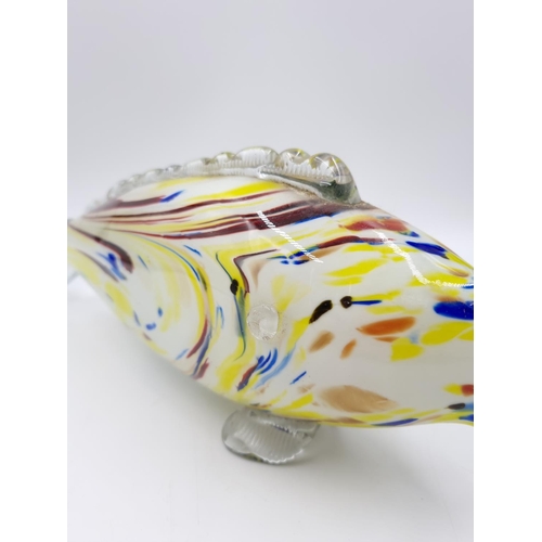 425 - A Murano style art glass fish ornament - approx. 11.5cm high x 34cm long