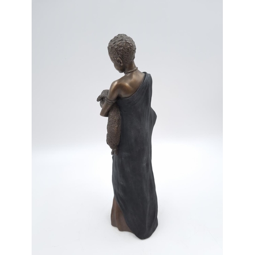 435 - A Soul Journeys Maasai Nuru Holder of Dreams limited edition 3707/9000 figurine - approx. 39cm high