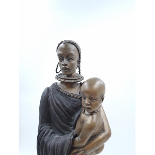 437 - A Soul Journeys Maasai Mumbi Mother's Embrace limited edition 302/9000 figurine with certificate - a... 