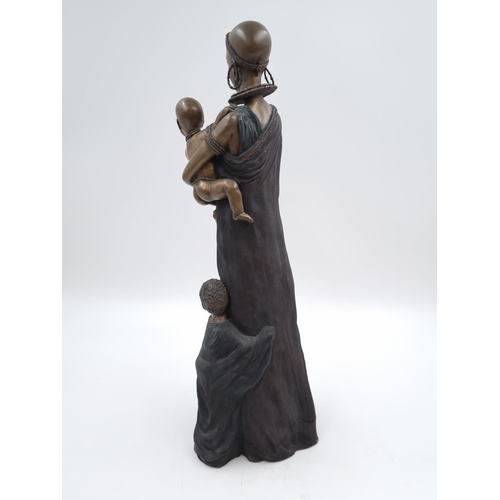 437 - A Soul Journeys Maasai Mumbi Mother's Embrace limited edition 302/9000 figurine with certificate - a... 