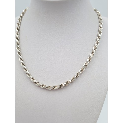 240 - An Italian 925 silver 40cm chain necklace - approx. gross weight 27.2 grams