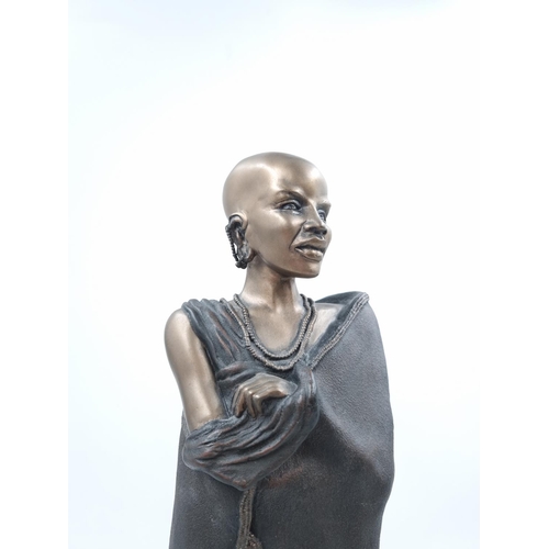 438 - A Soul Journeys Maasai Ol-Payian Gentle Ruler limited edition 1919/3500 figurine - approx. 54cm high