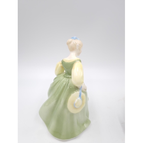 445 - Two Royal Doulton figurines, one Fair Maiden HN 2211 and one Affection HN 2236