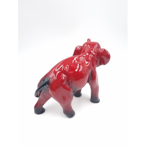 450 - A Royal Doulton Flambé elephant figurine - approx. 13.5cm x 18cm long