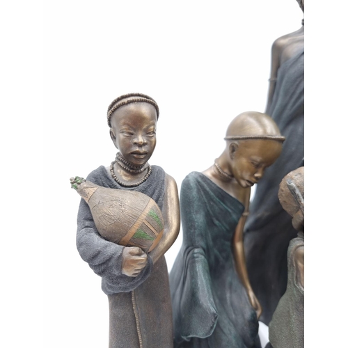 456 - Seven Soul Journeys figurines comprising Nafula Born During the Rain Season, Yusufu Full of Charm, N... 