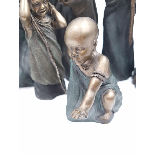 456 - Seven Soul Journeys figurines comprising Nafula Born During the Rain Season, Yusufu Full of Charm, N... 