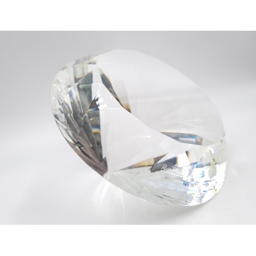 461 - A boxed Rosenthal crystal diamond oversized paperweight - approx. 18cm diameter