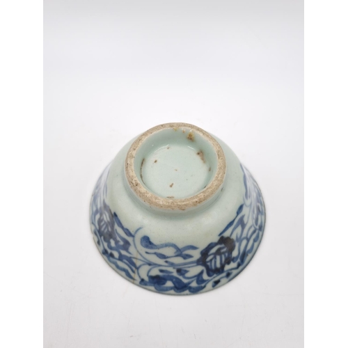 464 - Three items of Oriental ceramics, one 1920s clay sake pourer - approx. 7.5cm high x 11cm diameter, o... 