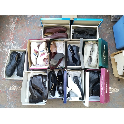 1710 - A large collection of assorted boxed shoes to include Gabor leather boots, Marks & Spencers size 9 l... 