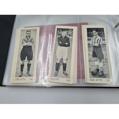 586 - A collection of vintage cigarette cards and photographs to include 1930s Topical Times Stars of Toda... 