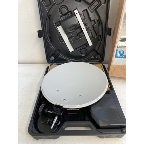 1333 - A boxed and cased Ross HD portable satellite kit