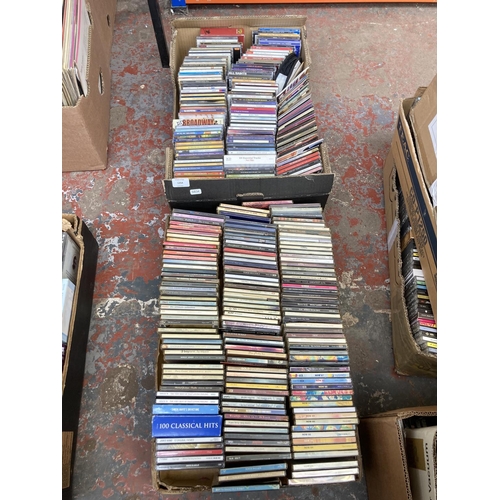 1354 - Two boxes containing a large collection of CDs